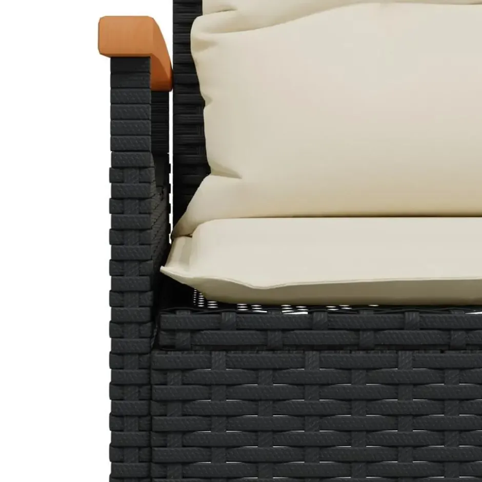 vidaXL - Tuinbank - Zwart - Poly rattan