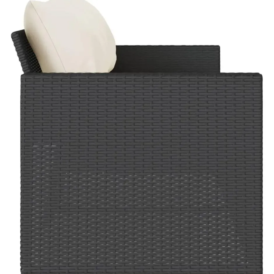 vidaXL - Tuinbank - Zwart - Poly rattan