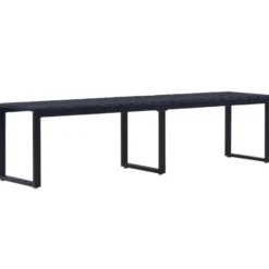 vidaXL - Tuinbank - Zwart - PS-plaat - 180 cm