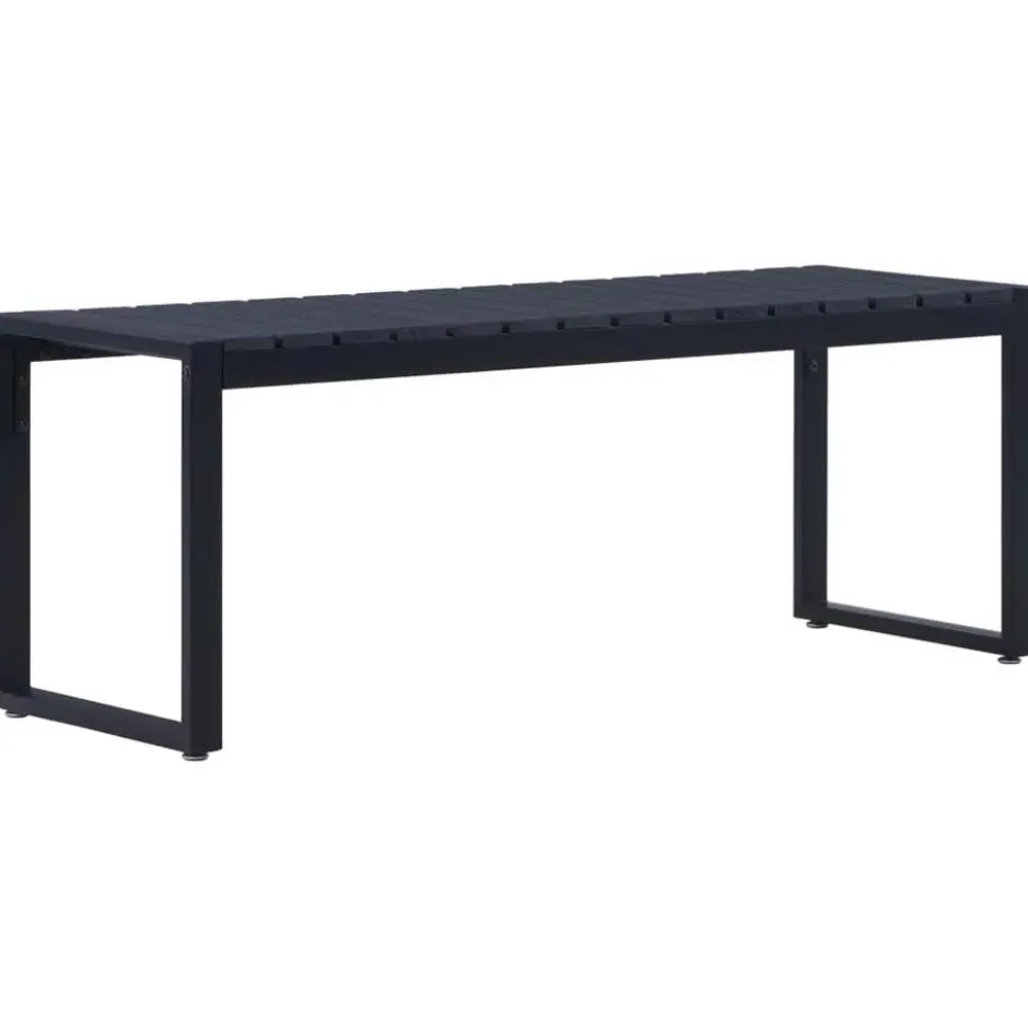 vidaXL - Tuinbank - Zwart - PS-plaat- 120.5 cm