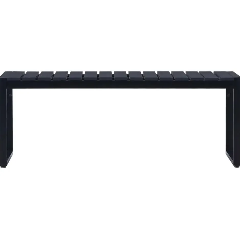 vidaXL - Tuinbank - Zwart - PS-plaat- 120.5 cm