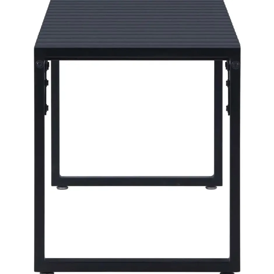 vidaXL - Tuinbank - Zwart - PS-plaat- 120.5 cm