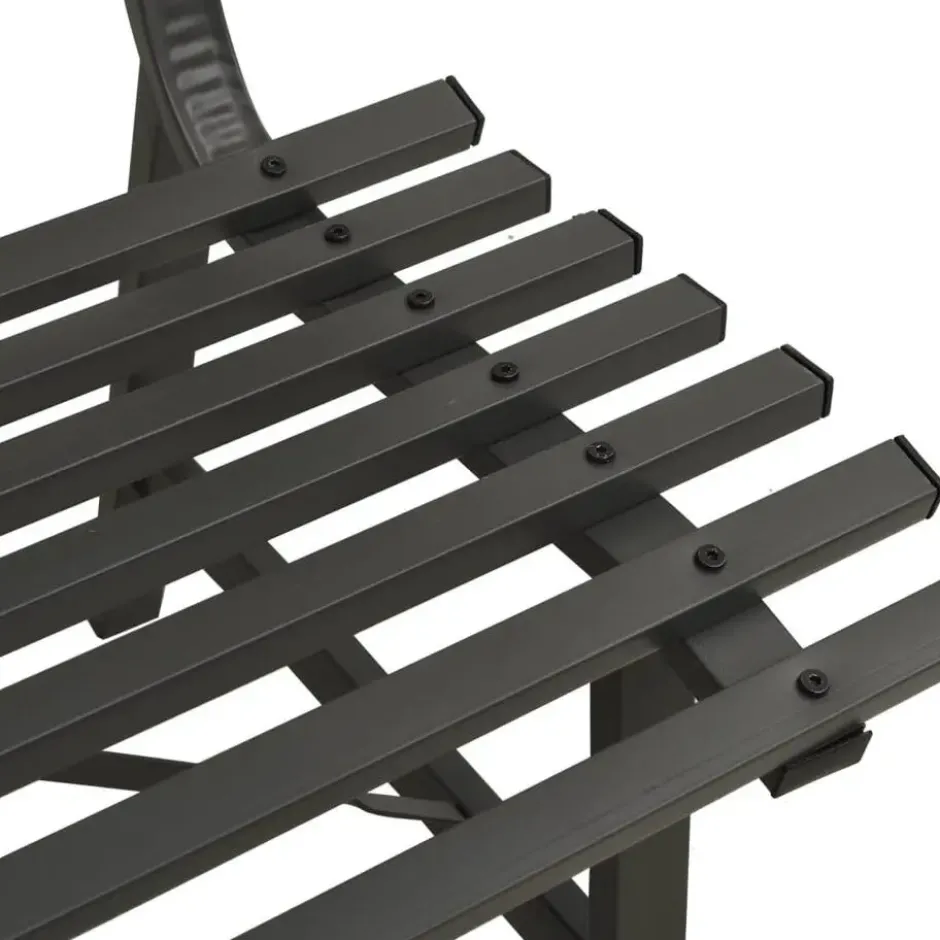 vidaXL - Tuinbank - Zwart - Staal - 110 cm