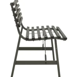 vidaXL - Tuinbank - Zwart - Staal - 110 cm