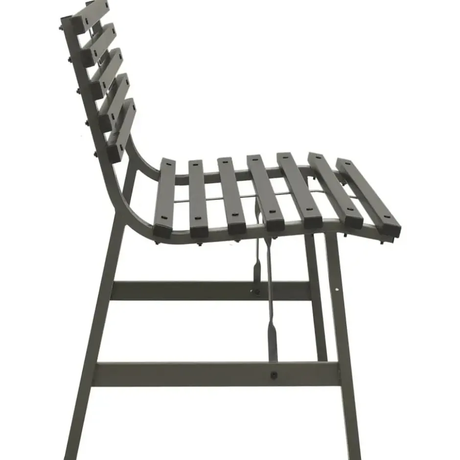 vidaXL - Tuinbank - Zwart - Staal - 110 cm