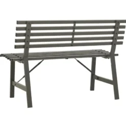 vidaXL - Tuinbank - Zwart - Staal - 110 cm