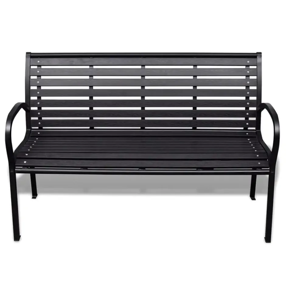 vidaXL - Tuinbank - Zwart - WPC - 125 cm