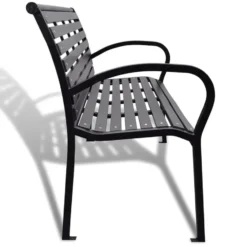 vidaXL - Tuinbank - Zwart - WPC - 125 cm