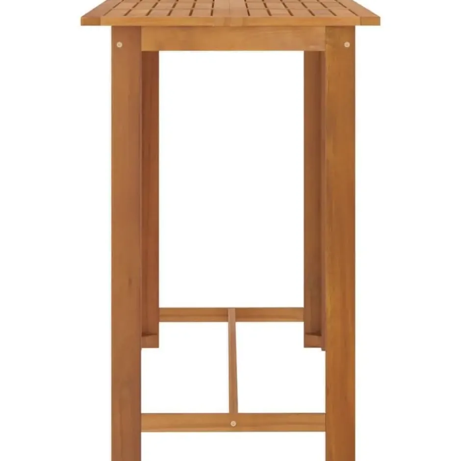 vidaXL - Tuinbarset met Armleuningen - Zwart Poly Rattan - 150x70 cm - 9 St.