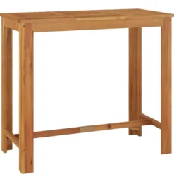 vidaXL - Tuinbartafel - Bruin - Massief acaciahout - 120 x 60 x 105 cm