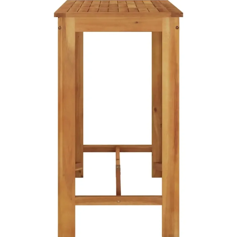 vidaXL - Tuinbartafel - Bruin - Massief acaciahout - 120 x 60 x 105 cm