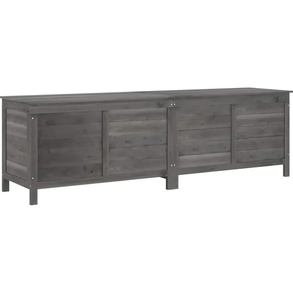 vidaXL - Tuinbox - Antraciet - Bewerkt hout