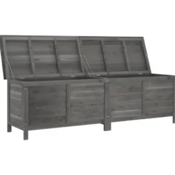 vidaXL - Tuinbox - Antraciet - Bewerkt hout