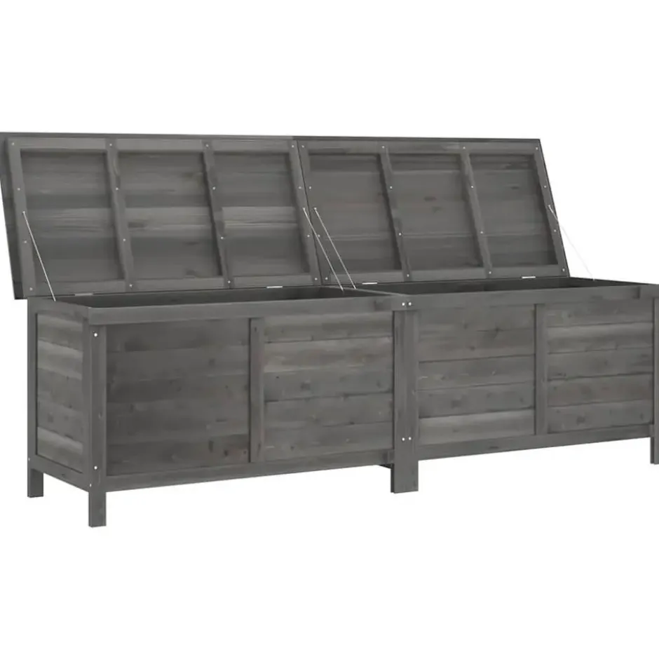 vidaXL - Tuinbox - Antraciet - Bewerkt hout