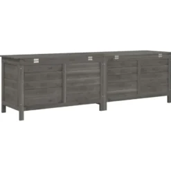 vidaXL - Tuinbox - Antraciet - Bewerkt hout