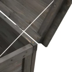 vidaXL - Tuinbox - Antraciet - Bewerkt hout
