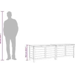 vidaXL - Tuinbox - Antraciet - Bewerkt hout