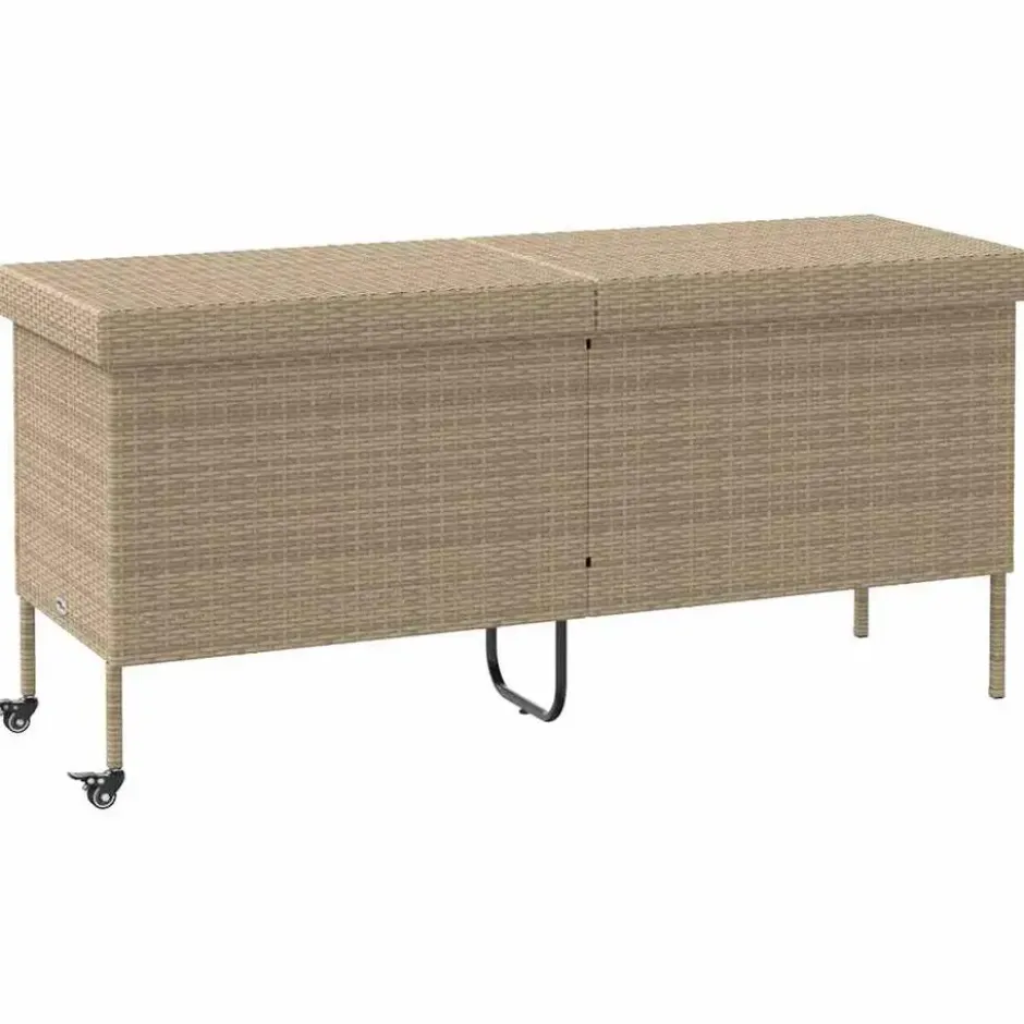 vidaXL - Tuinbox - Beige - Poly rattan