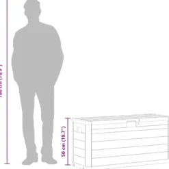 vidaXL - Tuinbox - Bruin - Kunststof