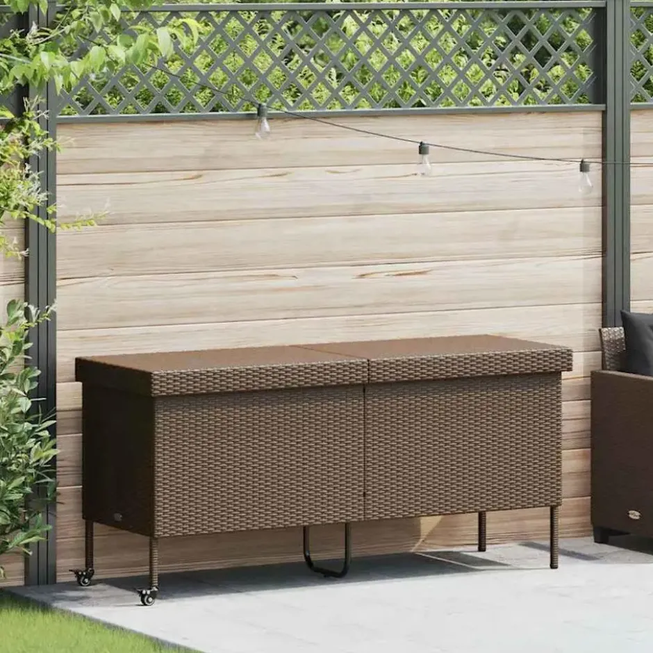 vidaXL - Tuinbox - Bruin - Poly rattan