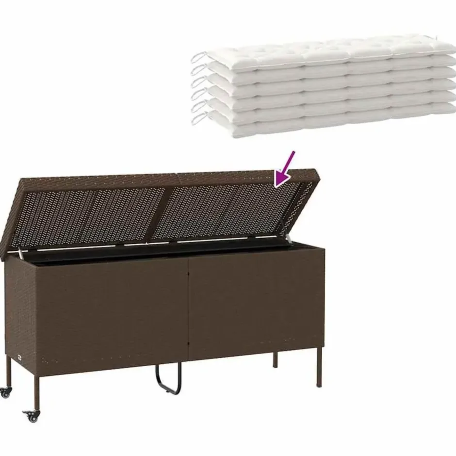 vidaXL - Tuinbox - Bruin - Poly rattan