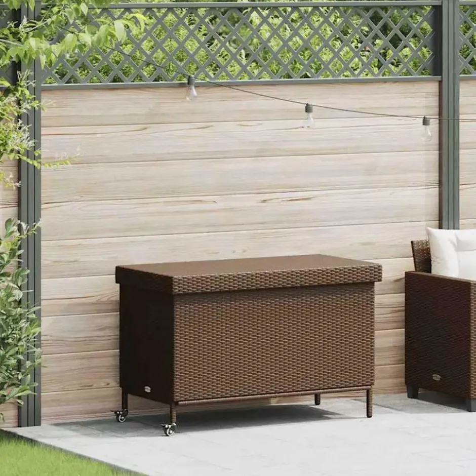 vidaXL - Tuinbox - Bruin - Rattan