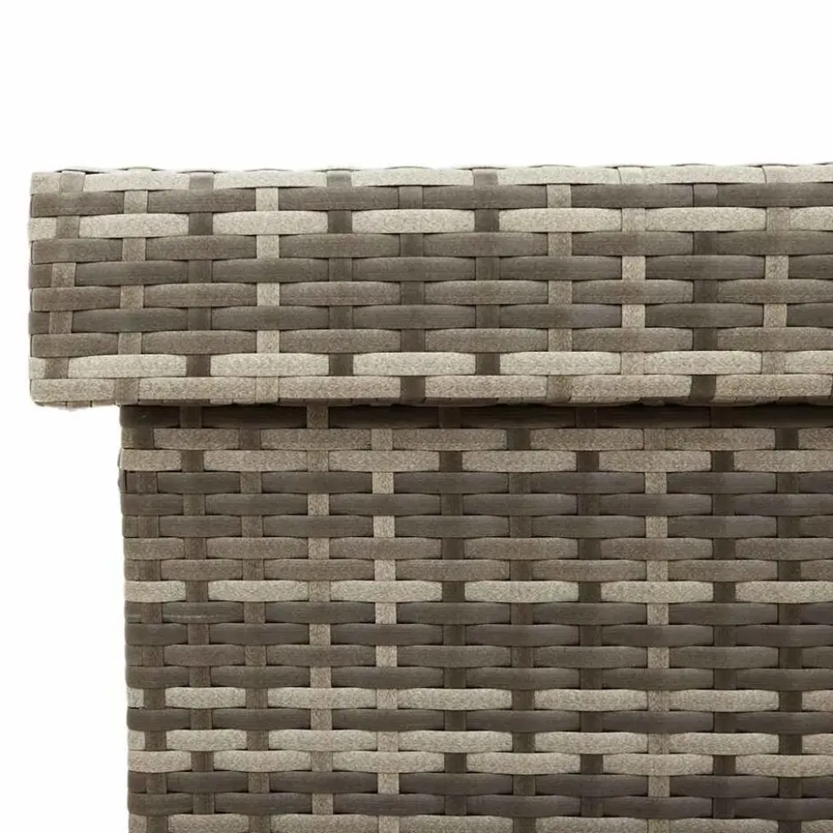 vidaXL - Tuinbox - Grijs - Poly rattan