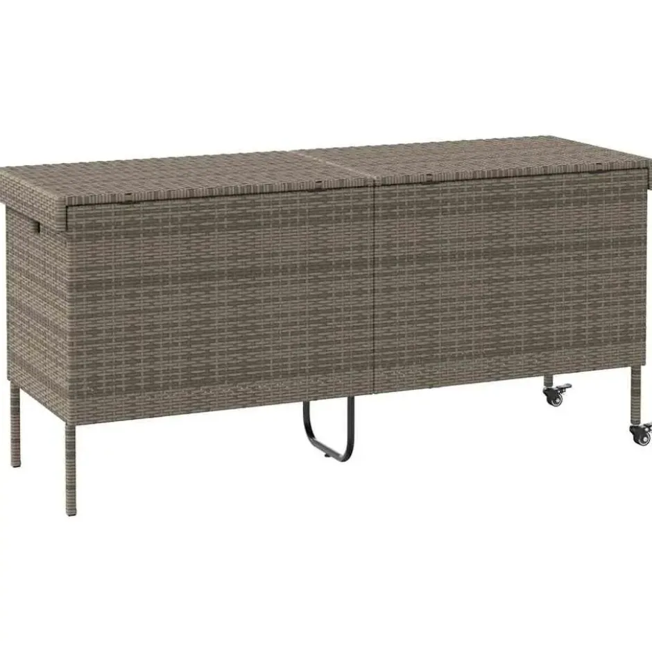 vidaXL - Tuinbox - Grijs - Poly rattan