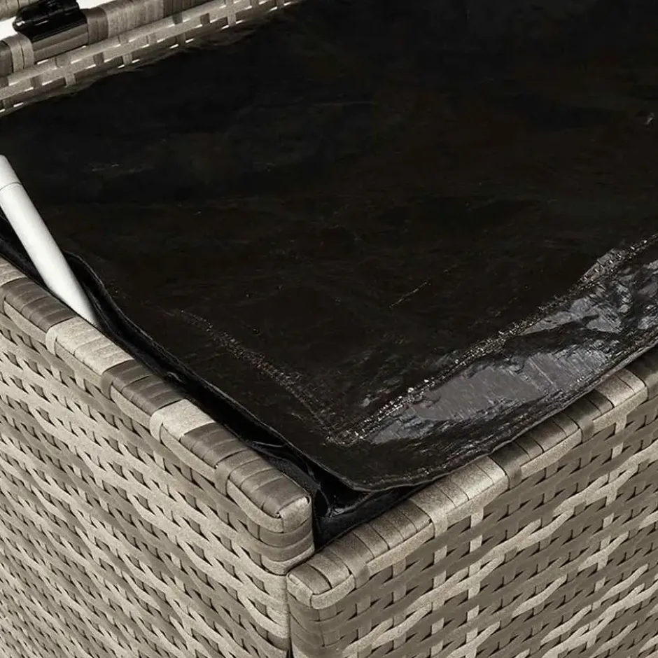 vidaXL - Tuinbox - Grijs - Poly rattan