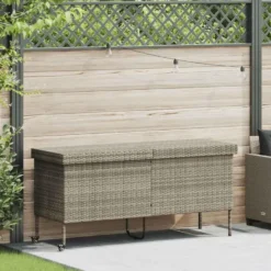 vidaXL - Tuinbox - Grijs - Poly rattan