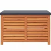 vidaXL - Tuinbox 90x48x55 cm massief eucalyptushout opbergbox