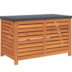 vidaXL - Tuinbox 90x48x55 cm massief eucalyptushout opbergbox
