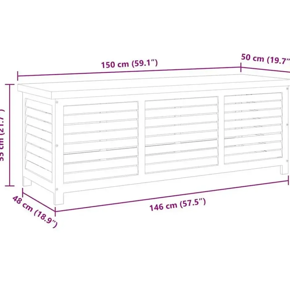 vidaXL - Tuinbox 150x50x55 cm massief eucalyptushout
