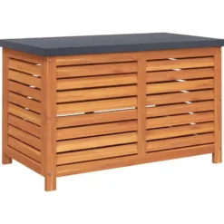 vidaXL - Tuinbox 60x50x55 cm massief eucalyptushout opbergbox
