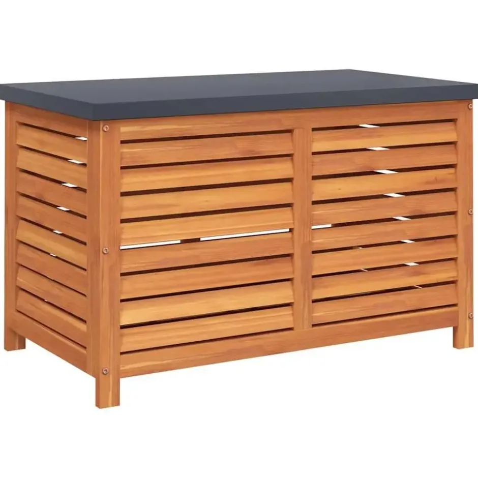 vidaXL - Tuinbox 60x50x55 cm massief eucalyptushout opbergbox