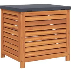 vidaXL - Tuinbox 60x50x55 cm massief eucalyptushout opbergbox