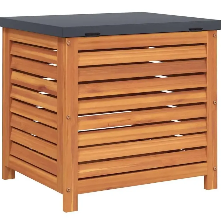 vidaXL - Tuinbox 60x50x55 cm massief eucalyptushout opbergbox