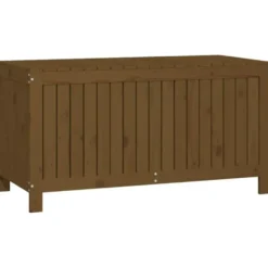 vidaXL - Tuinbox 121x55x64 cm massief grenenhout honingbruin opbergbox buitenbox