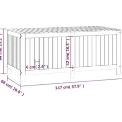vidaXL - Tuinbox 147x68x64 cm massief grenenhout honingbruin opbergbox buitenbox