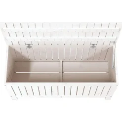 vidaXL - Tuinbox 108x42,5x54 cm - Massief grenenhout - Wit -opbergbox buitenbox