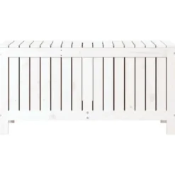 vidaXL - Tuinbox 108x42,5x54 cm - Massief grenenhout - Wit -opbergbox buitenbox