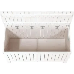 vidaXL - Tuinbox 115x49x60 cm massief grenenhout wit opbergbox buitenbox