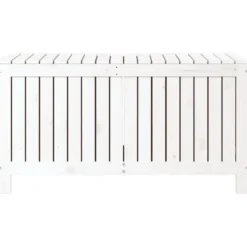 vidaXL - Tuinbox 115x49x60 cm massief grenenhout wit opbergbox buitenbox