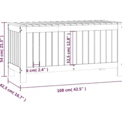 vidaXL - Tuinbox 108x42,5x54 cm massief grenenhout honingbruin opbergbox