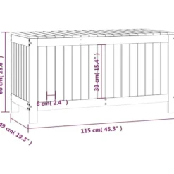 vidaXL - Tuinbox 115x49x60 cm massief grenenhout opbergbox buitenbox