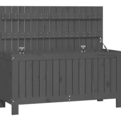vidaXL - Tuinbox 108x42,5x54 cm massief grenenhout grijs opbergbox buitenbox