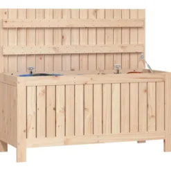 vidaXL - Tuinbox 108x42,5x54 cm massief grenenhout opbergbox buitenbox