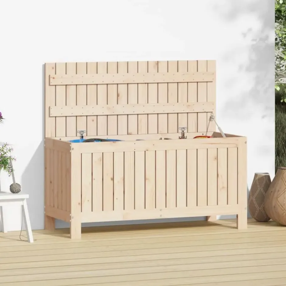 vidaXL - Tuinbox 108x42,5x54 cm massief grenenhout opbergbox buitenbox