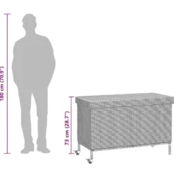 vidaXL - Tuinbox - Zwart - Rattan
