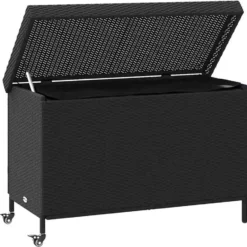 vidaXL - Tuinbox - Zwart - Rattan